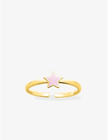 Bague étoile laquée plaqué or