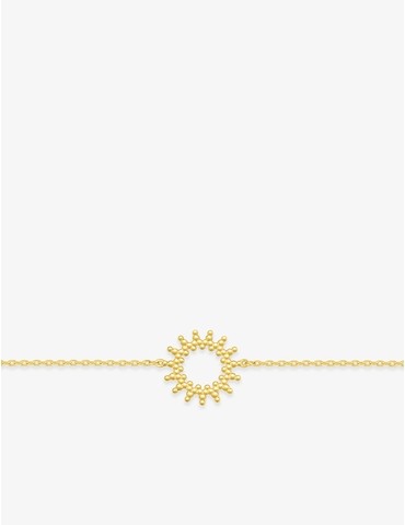 Bracelet soleil plaqué or