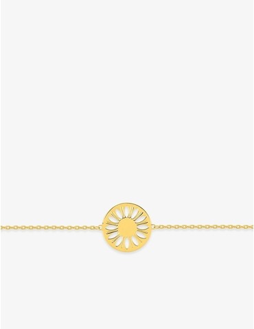 Bracelet fleur en plaqué or