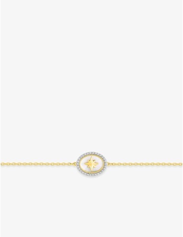Bracelet nacre et oxydes de...