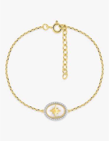 Bracelet nacre et oxydes de...