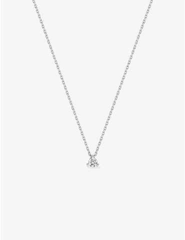 Collier or blanc 750‰ et...