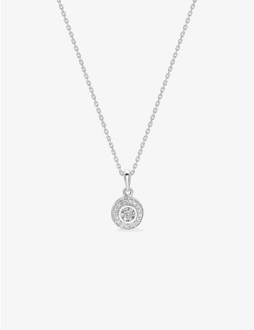 Collier cercle or blanc...
