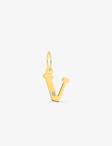 Pendentif lettre V or jaune...