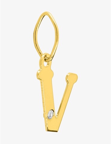 Pendentif lettre V or jaune...