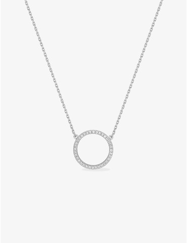 Collier cercle or blanc...