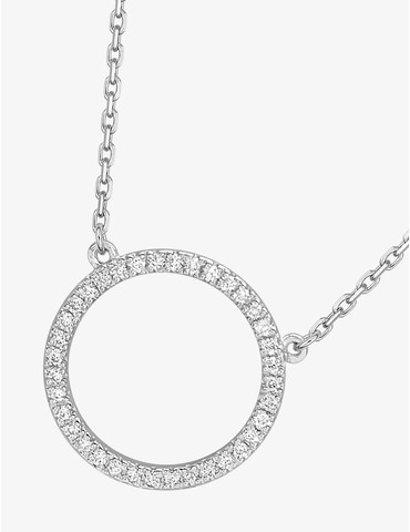 Collier cercle or blanc...