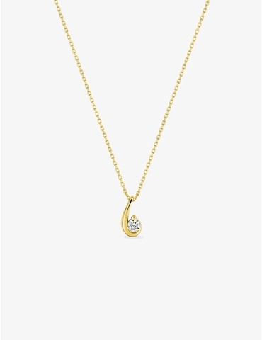 Collier virgule or jaune...