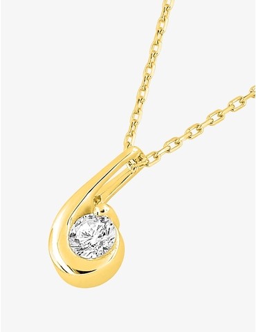 Collier virgule or jaune...