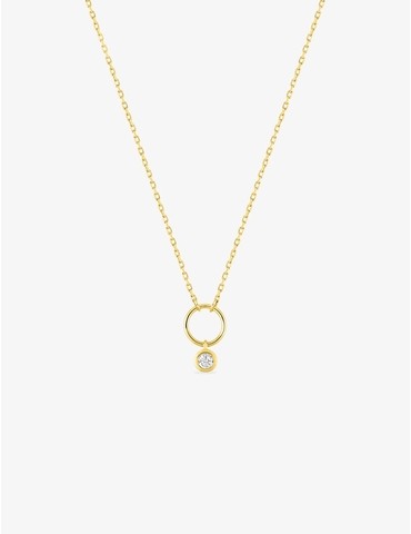 Collier cercle or jaune...