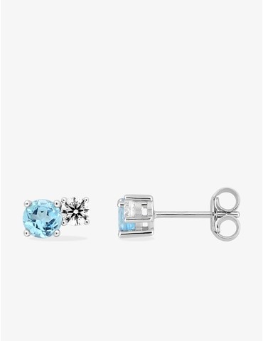 Boucles d'oreilles or blanc...