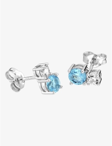 Boucles d'oreilles or blanc...