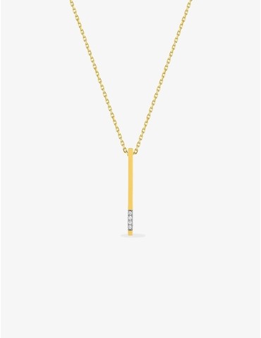 Collier ligne or jaune 750‰...