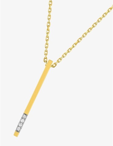 Collier ligne or jaune 750‰...