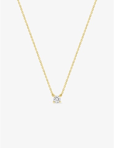 Collier solitaire or jaune...