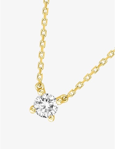 Collier solitaire or jaune...