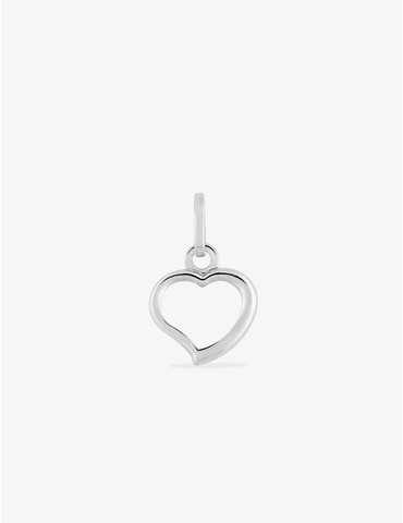 Pendentif or blanc 750‰ cœur