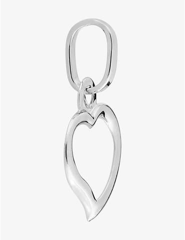 Pendentif or blanc 750‰ cœur