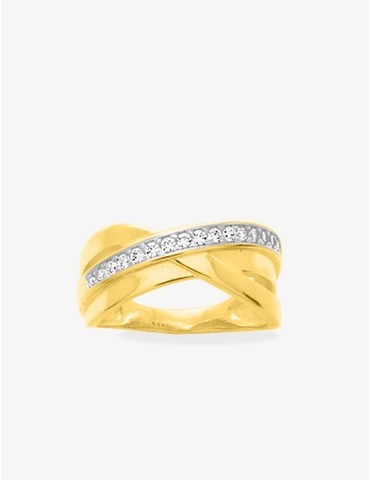 Bague triple anneau croisé...