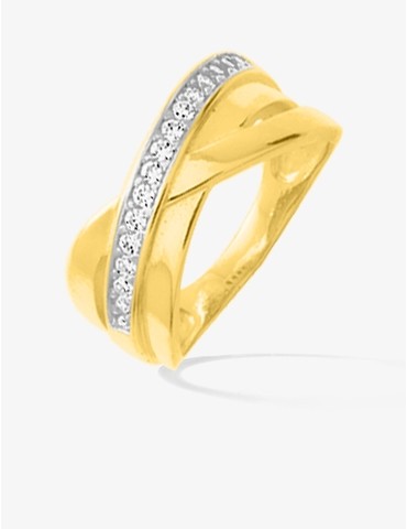 Bague triple anneau croisé...