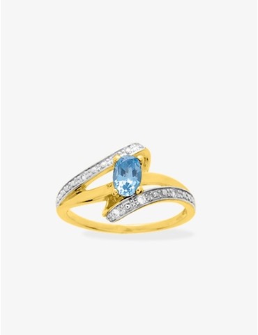 Bague fantaisie plaqué or,...