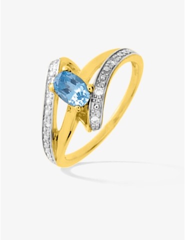 Bague fantaisie plaqué or,...
