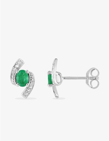 Boucles d'oreilles or blanc...