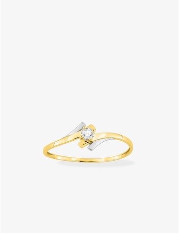 Bague solitaire or jaune...