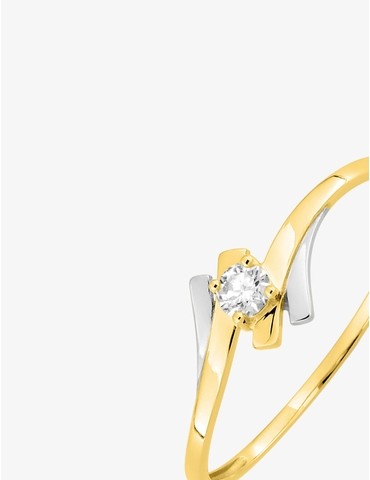 Bague solitaire or jaune...