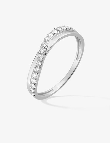 Bague anneaux croisés or...
