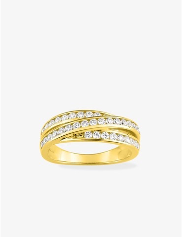 Bague triple anneau croisé...