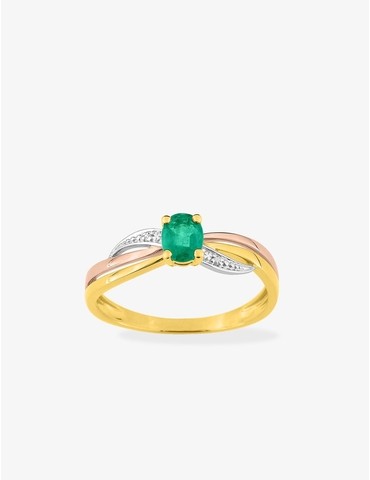 Bague solitaire or jaune et...