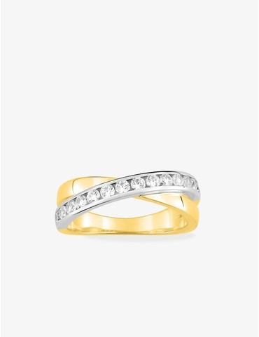 Bague anneaux croisés...