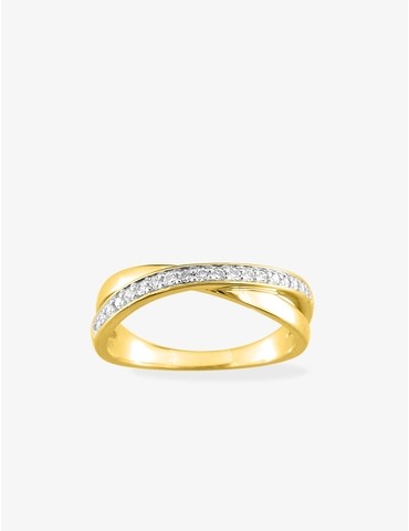 Bague plaqué or et oxydes...