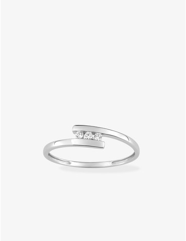 Bague trilogie or blanc...