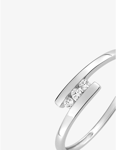 Bague trilogie or blanc...
