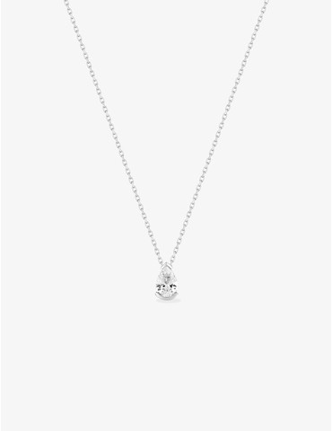 Collier poire or blanc 375‰...