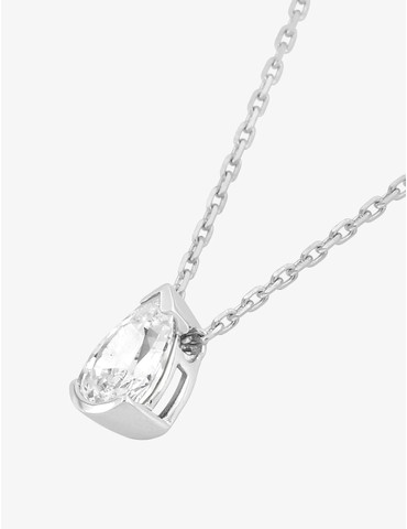 Collier poire or blanc 375‰...