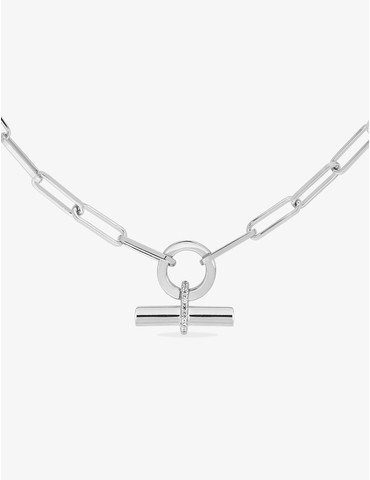 Collier graphique Argent...