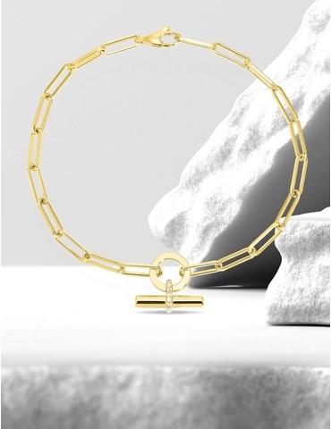 Bracelet breloque Plaqué or...