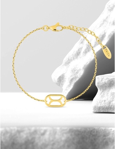 Bracelet graphique Plaqué or