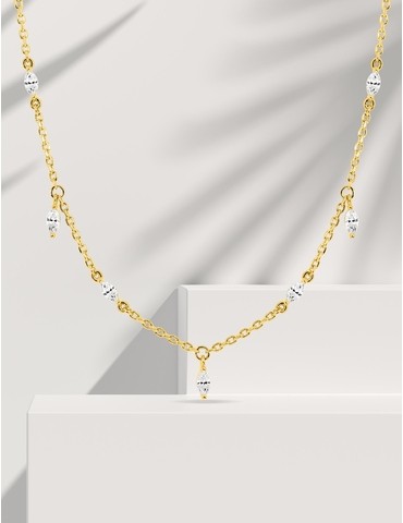 Collier Plaqué or & oxydes...