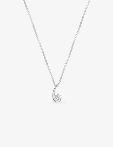 Collier virgule or blanc...