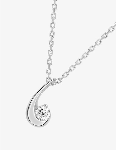 Collier virgule or blanc...