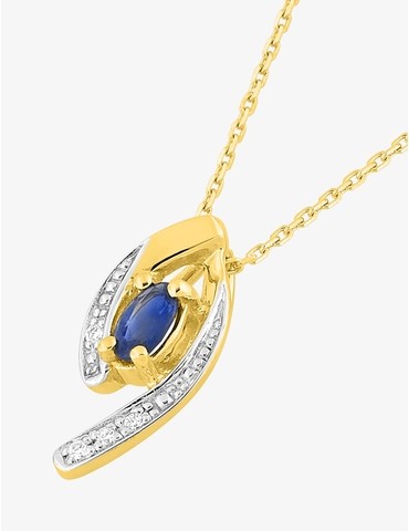 Collier fantaisie or jaune...
