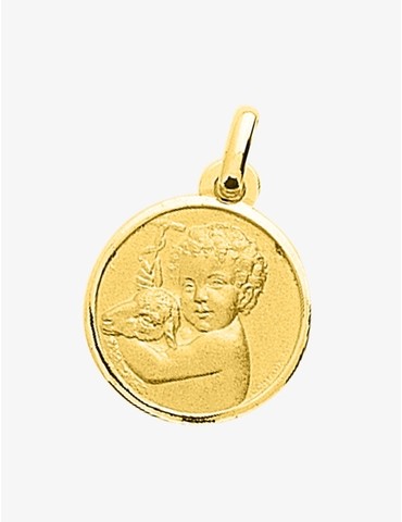 Médaille ronde ange or...
