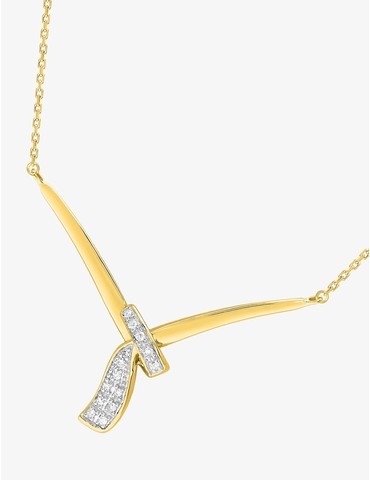 Collier fantaisie or jaune...