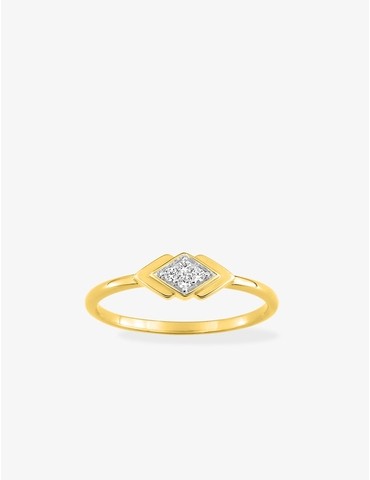 Bague double losange plaqué...