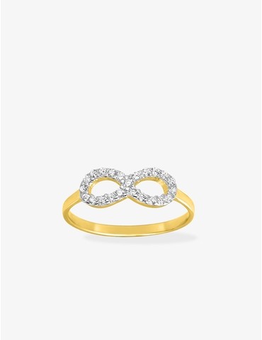 Bague infini plaqué or,...