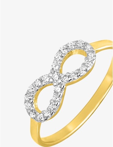 Bague infini plaqué or,...